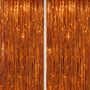 DECOCKRAT 2 Pack Foil Fringe Backdrop - Bronze Shiny Tinsel Curtains for Party Decoration/Photo Booth Props - 3.3x6.6 FT Metallic Foil Backdrop for Birthday, Wedding, Graduation, Christmas. — 1