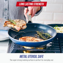 Blue Diamond 10" Diamond Infused Ceramic Nonstick Frying Pan Skillet, Blue