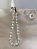 Drawwind Phone Charm Strap Cute Wrist Straps Cell Phone Charm String Y2K Aesthetic Lanyard Wristlet Chain for Case Camera AirPods Bags Keychains (Classic Pearl) photo 3