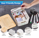 Anysig 8 Pack Plastic Storage Bins with Bamboo Lids, 5.2 QT Stackable Bins — 3