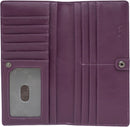 Alldaily Ultra Slim Thin Women Wallet RFID Blocking Credit Card Holder Bifold Long Ladies Billfold (Purple)