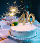 Bailym 40th Birthday Candles,Gold Number 40 Cake Topper for Birthday Decorations Party Decoration | : — 4