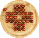 TOWO Wooden Peg Solitaire Game, Classic Round Board Puzzle Toy — 1