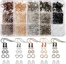TOAOB 150pcs Hypoallergenic Earring Hooks Mixed Colors Ear Wire Hooks Earring Making Kit with 1000pcs Open Jump… — 1