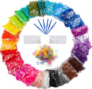 12730+ Loom Rubber Bands Refill Kit in 26 Color with 500 Clips,6 Hooks, Premium Bracelet Making Kit for Weaving DIY… — 1