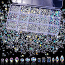 1500PCS Glass Beads for Jewelry Making, Assorted Faceted Crystal Beads Kit for Bracelet Earring Necklace, Horizontal… — 1