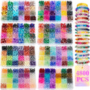 XSEINO 192 Colors 4800pcs 8mm Dream Candy Colorful Series Glass Beads Bracelet Making Kit,8 Box Different Unique… — 1