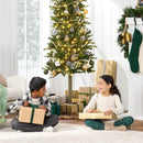 Best Choice Products Pencil Christmas Tree 6ft Pre-lit Alpine Slim Holiday Decoration, Lighted Skinny Décor LED Lights, Metal Stand — 4