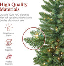 Best Choice Products 6ft Artificial Pencil Christmas Tree with LED Twinkling Lights, Pre-Lit Spruce Realistic Holiday Xmas Décor, 250 Lights, 618 Tips — 3