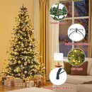 Yaheetech 7.5ft Pre-lit Aspen Fir Artificial Christmas Tree with 550 Warm White LED Lights Full Prelighted Xmas Tree w/1128 Branch Tips & Foldable Stand for Home Holiday Decor, Green — 5