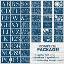 Boutique Stencil Template Kit | 45 Reusable Pieces | Lettering Uppercase Both Large & Small | Numbers, Punctuation, Butterfly, Animal, Bee, Leaf & Flowers | for Arts Crafts Painting Wood (Luxury Kit) | Luxury Stencils — 2