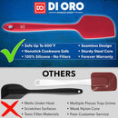 DI ORO Silicone Spatula Set - 600F Heat Resistant, 3-Pc Red — 2