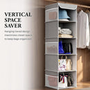 Simple Houseware 5 Shelf Hanging Closet Organizer, Gray — 7