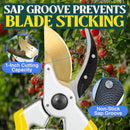 Haus & Garten ClassicPRO 8.5" Premium Titanium Bypass Garden Shears - Use as Pruners, Pruning Shears for Gardening, Hand Pruners, Handheld Garden Clippers Scissors Tool | Yellow Non Slip Soft Grips — 8
