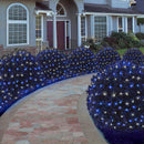 weillsnow 198 LED 9.8ft x 6.6ft Christmas Net Lights, Connectable 8 Lighting Twinkle Modes Mesh Lights for Christmas Outdoor Patio Garden Bush Fence Decorations (Blue & White) — 5