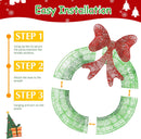 Ogrmar 24in Lighted Christmas Wreath Decoration Metal LED Lighted Wreaths — 2