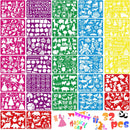 32 PCS Drawing Stencils Set for Kids, Reusable Drawing Painting Stencil Templates for Kids,Animals Unicorn Mermaid Dinosaur Princess Mixed Style Stencil for Art Projects,Classroom Crafts,Wall Decor | 36 Sheets Mixed — 1