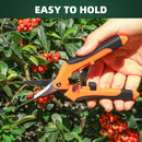EWPJDK 3 Pack Garden Pruning Shears Scissors Clippers Stainless Steel | Yellow Orange — 6