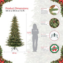 Puleo International 7.5ft Pre-Lit Slim Aspen Fir Artificial Christmas Tree with 450 LED Warm White Lights, 1016 Realistic Dense Branch Tips, Easy Setup Artificial Trees with Sturdy Metal Stand — 6