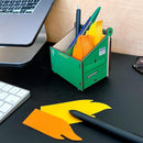 Genuine Fred Desk Dumpster Pencil Holder with 100+ Flame Note Cards, Funny 3-Compartment Organizer for Office Supplies, Desk Caddy for Work or Home — 2