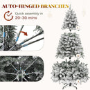 YITAHOME Prelit Snow Flocked Christmas Tree 7.5ft with Remote — 5