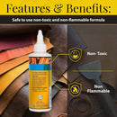 Fiebing's Leathercraft Cement - Leather Glue Adhesive (2 Pack, 4 oz Each) - Quick Drying, High Strength, Flexible, Non-Toxic, Permanent Bonding Leather Repair for Jackets, Shoes, Furniture, Purse — 5