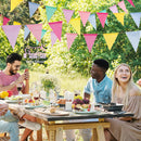 Pennant Banner Flags Pastel - GREATRIL Colorful Triangle Banners for Birthday Easter Classroom School Carnival Garland Outdoor Burlap Bunting Party Decorations 4 Strings | Mixed (Pastel) — 5