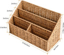 DINGTAI Woven Mail Organizer Countertop, 12 Inch Mail Organizer Basket for Bill and Pen, Farmhouse Desk organizers and storage — 5