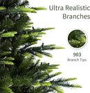 Puleo International 6.5ft Pre-Lit Aspen Fir Artificial Christmas Tree — 5