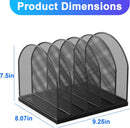 gianotter Desktop File Organizer with 5 Compartments — 3