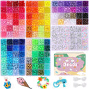 Quefe Bracelet Making Kit 6 Boxes 120 Colors Pony Beads Kandi Beads — 1
