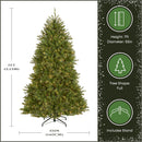 National Tree Company 7ft Pre-Lit Dunhill Fir Artificial Christmas Tree — 4