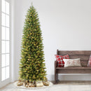 Puleo International 7.5ft Pre-Lit Fraser Fir Pencil Christmas Tree — 6
