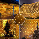 kemooie 198 LED Christmas Net Lights, 9.8FT x 6.6FT Plug in Mesh Lights, Connectable 8 Twinkle Modes Waterproof String Lights for Garden Bush Window Christmas Decorations (Warm White) — 3