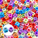 Augshy 1400pcs 5 Color Cube Alphabet Bead,Letter Beads DIY Activity Craft — 6