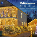 HEYFUNi 192 LED Christmas Net Lights Plug in, 9.8FT x 6.6FT Warm White — 5