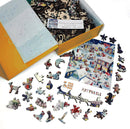 Wooden Jigsаw Puzzle for Adults - Uniquely Shaped Pieces - Made in The USA by FoxSmartBox - 263 Pieces - Christmas eve at Yapp's Crossing — 4
