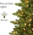 Puleo International 7.5ft Pre-Lit Fraser Fir Pencil Christmas Tree — 4
