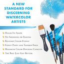 Princeton Aqua Elite, Series 4850, Synthetic Kolinsky Watercolor Paint Brush,Round, 6 | Size 6 | Matte Black — 6