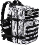 LHI Military Tactical Backpack for Men and Women 45L Army 3 Days Assault Pack Bag Large Rucksack with Molle System Black and white — 1