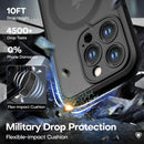 ImpactStrong Magnetic Guard Designed for iPhone 15 Pro Max Case [Camera Protection] [Military Grade Drop Tested] [Compatible with MagSafe] Slim Translucent Matte Phone Case (6.7") - Black — 4