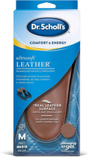 Dr. Scholl's Ultrasoft Leather Insoles for Dress Shoes (Men's 8-14) // All-Day Comfort with Massaging Gel plus a Real Leather Surface — 1