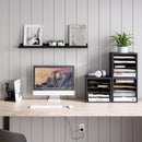 Ballucci 5-Tier File Organizer for Desk, Wooden Mail Sorter, Office Desk Organization, Paper Storage Organizers, Folder holder for desk, Letter Trays & Stacking Supports, Adjustable Shelves, Black — 2