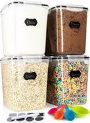 Storeganize Flour Sugar Storage Containers (5.3L/4pk) Great Rice Canisters…