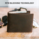 Top Grain Leather Wallet for Men | RFID Blocking | Extra Capacity Bifold Wallet with 2 ID Windows | Ultra Strong Stitching | Slim Billfold with 8 Card Slots | Gift for Him — 6