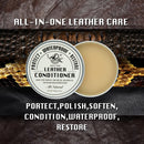 SALTY FISH All-Natural Leather Conditioner and Cleaner,Made with Mink Oil Beeswax,Protect Soften Waterproof Leather Furniture,Car Seats,Shoes,Boots,Bags (3.53 Oz) — 3
