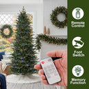 Glitzhome Prelit Artificial Christmas Tree, 7.5ft Full Realistic Majestic Memory Fir with 2,850 Tips and 2,000 Twinkling Micro Lights, 10 Lighting Modes w/Remote Control for Indoor Holiday Decoration — 3