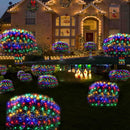 WBao Christmas Lights Outdoor, 200LED 8.4ft x 5.2ft Christmas Net Lights with 8 Modes, Timer, End to End Connectable, Waterproof LED Net Lights for Lawn, Bushes, Trees Xmas Decorations, Multicolor — 2