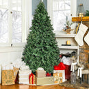 ERGOMASTER 7.5FT Pre-lit Artificial Christmas Tree with Lights, Fake Green Xmas Tree with 1346 Hinged Branch Tips, 400 LED Warm White Incandescent Lights & Foldable Metal Stand for Holiday Home Party — 8