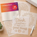 Easy Cut Stencil Sheet Set of 24-12x12 Mylar for Cricut Vinyl Cutting — 1
